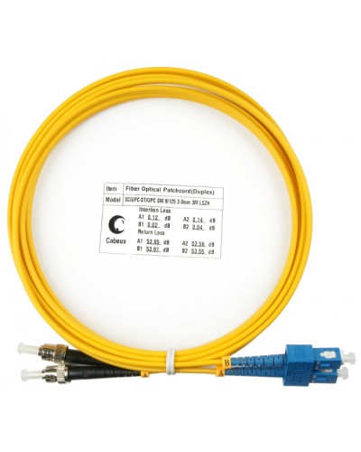 Шнур оптический duplex SC-ST 9/125 sm 3м LSZH Cabeus FOP(d)-9-SC-ST-3m в Муроме Патч-корды оптические Pintop.ru