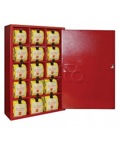 Футляр металлический секционный ПОЖТЕХНИКА ФМС-15 закрытый, красный в Муроме Пожарные шкафы Pintop.ru