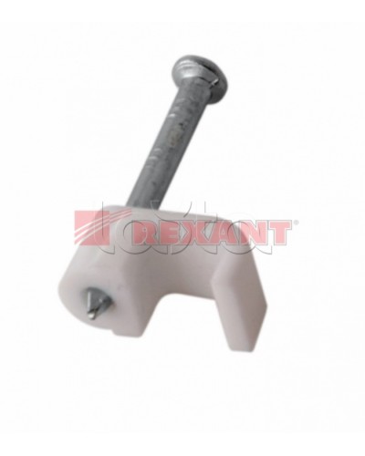 Крепеж кабеля плоский 8мм х 3мм (10шт/уп) REXANT 07-4207 в Муроме Держатели, клипсы, скобы Pintop.ru