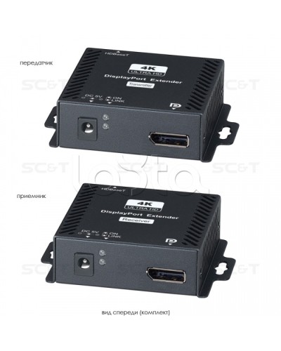 Комплект (передатчик + приёмник) для передачи DisplayPort + USB + RS232 SC&T DP02U в Муроме Видеоусилители, Модуляторы, Делители Pintop.ru
