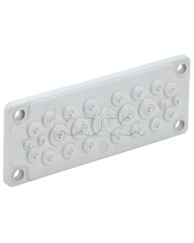 TITAN Ввод кабельный мембр. 25 отв. d=5-26мм IP65 серый IEK (TI-00D-MC-025-65) в Муроме Аксессуары для стоек и шкафов Pintop.ru