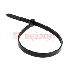 Хомут-стяжка нейлоновый, широкий 8х200 мм чёрный (100шт/уп) REXANT 07-0203
