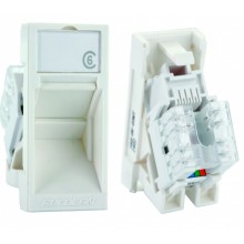 Розеточный модуль UTP категории 6 Mosaic серии 45 RJ45 Eurolan (16A-U6-03WT)