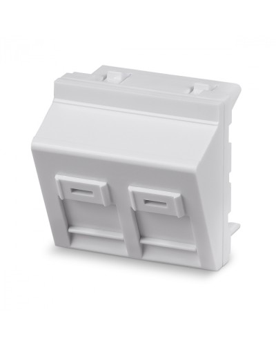 Вставка 45x45 (Mosaic) для 2 модулей формата Keystone Jack, угловая Cabeus (FP-A-45-2M) в Муроме Модули Keystone Pintop.ru