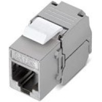 Вставка Keystone Jack RJ-45(8P8C), категория 6, 110 IDC, угол заделки 180 градусов, без инструмента (Toolless), экранированная, белая