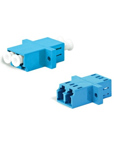 Адаптер оптический проходной LC/UPC-LC/UPC, SM, duplex, корпус пластиковый, синий, белые колпачки LC/UPC-LC/UPC Hyperline FA-P11Z-DLC/DLC-N/WH-BL в Муроме Проходные адаптеры и розетки оптические Pintop.ru