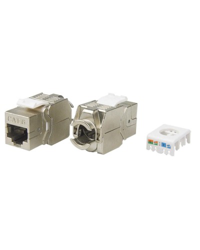 Вставка Keystone Jack RJ-45(8P8C) Hyperline KJ8-8P8C-C6-180-TLS-SH-F-WH в Муроме Модули Keystone Pintop.ru