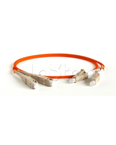 Патч-корд волоконно-оптический многомодовый MM 50/125, LC-SC, duplex, LSZH, 1 м Hyperline FC-D2-50-LC/PR-SC/PR-H-1M-LSZH-OR в Муроме Патч-корды оптические Pintop.ru