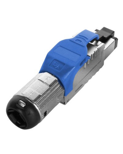 Разъем полевой оконцовки RJ-45 Hyperline (PLUE-8P8C-S-C6A-SH-BL) в Муроме Патч-корды и пигтейлы Pintop.ru