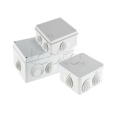 Экопласт JBS080 Коробка распред. о/п, 85х85х40мм 6 вых.,IP44 белый