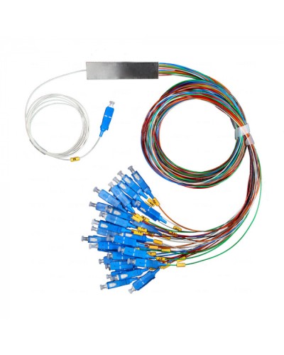 Разветвитель план 1х16 окон SC/UPC 9/125 вывод 1,5м буфер 0.9мм 1260/1650 Cabeus (FCT-PLC-1/16-9-SC/U-1.5-0.9) в Муроме Оптические разветвители (сплиттеры) Pintop.ru