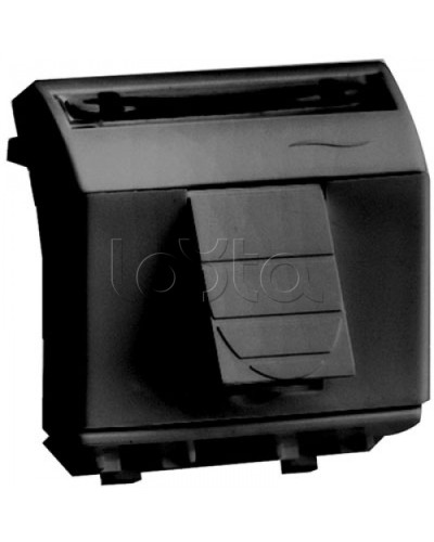 Компьютерная розетка RJ-45, кат.6A 8P8C, Hyperline, Dual IDC: 110&Krone Brava, черн., 2мод DKC 77679N в Муроме Розетки компьютерные и телефонные Pintop.ru