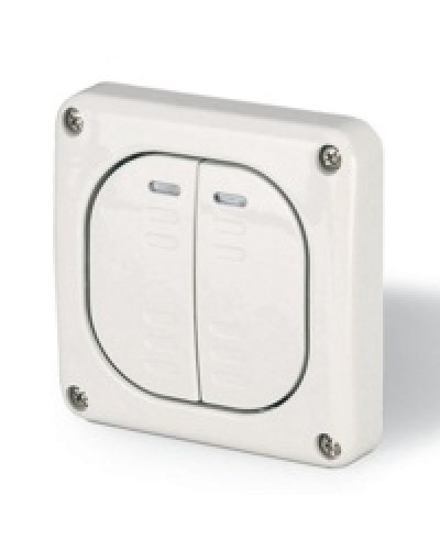 Выключатель однополюсный, двухклавишный DKC DIS1373022 в Муроме Аксессуары для стоек и шкафов Pintop.ru