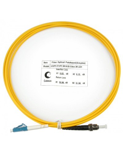 Шнур оптический simplex LC-ST 9/125 sm 2м LSZH Cabeus FOP(s)-9-LC-ST-2m в Муроме Патч-корды оптические Pintop.ru