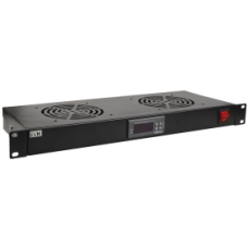 ITK Модуль вентил. 1U с цифр. термостатом 2 вент. черный (FM05-1U2TS-R)