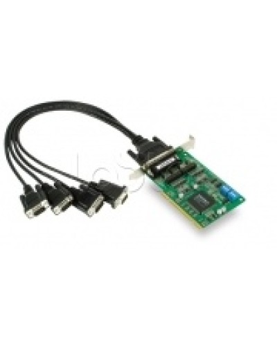 Плата 4-х портовая промышленная RS-232/422/485 для шины Universal PCI + кабель Moxa CP-134U-DB9M в Муроме Сетевые карты Pintop.ru