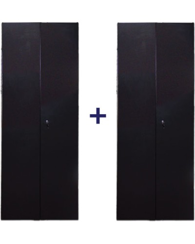 Комплект дверей 42U, 800 мм, черный, передняя - распашная металл, задняя - распашная металл TWT TWT-CBB-DR42-8x-S-M1 в Муроме Аксессуары для стоек и шкафов Pintop.ru