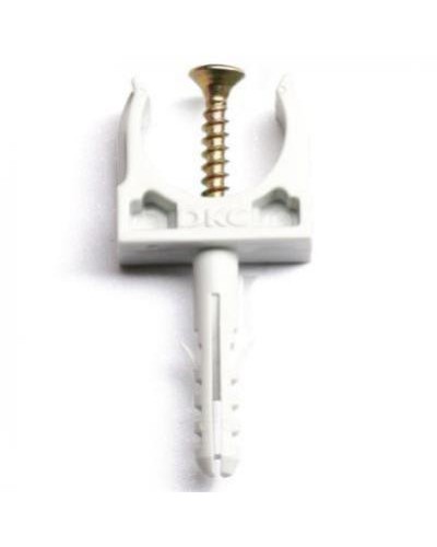 Держатель с защелкой и дюбелем, д.25 мм DKC 51325R5 в Муроме Держатели, клипсы, скобы Pintop.ru