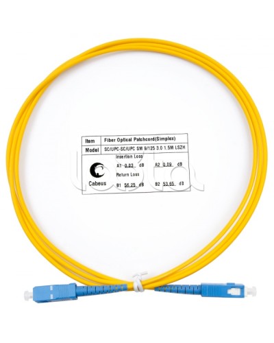 Шнур оптический simplex SC-SC 9/125 SM 1,5 м LSZH Cabeus FOP(s)-9-SC-SC-1,5M в Муроме Патч-корды оптические Pintop.ru