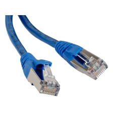 Патч-корд экранированный Hyperline PC-LPM-STP-RJ45-RJ45-C6-0.5M-LSZH-BL