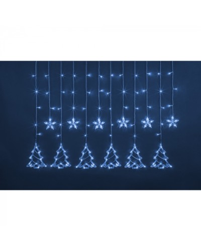 Гирлянда Navigator 95 125 NGF-D033-03 (бахрома звезды и елочки Blue 2.5*1м IP20) в Муроме Источники света(Лампы) Pintop.ru