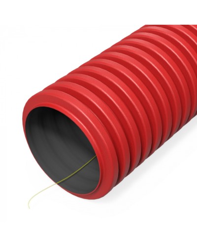 Труба гофр. двуст. ПНД гибкая тип 1250 (SN33) с/з красная d90 мм (50м/100м уп/пал) Промрукав (PR15.00980) в Муроме Труба гофрированная Pintop.ru