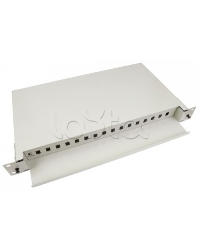 Бокс оптический 19, 1U на 16 SC/2xLC портов Cabeus ODF-19-16-SC в Муроме Кросс оптический Pintop.ru