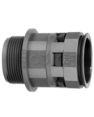 Муфта труба-коробка DN 36 мм, М50х1,5, полиамид, цвет черный DKC PAM36M50N в Муроме Повороты, муфты, тройники Pintop.ru