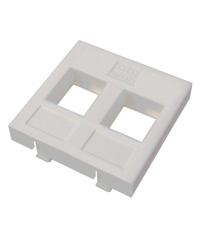 Адаптер Mosaic 45 х 45 мм для модуля Keystone, 2 порта, белый Datarex DR-5303 в Муроме Коммутационные изделия Pintop.ru