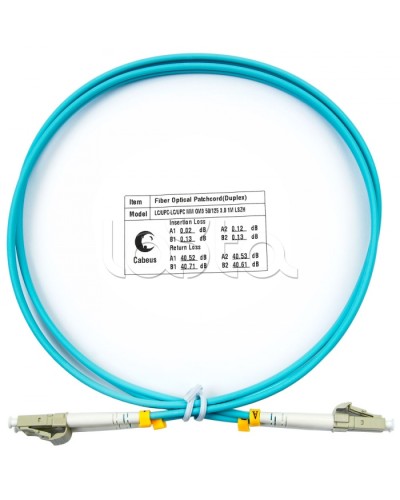 Патч-корд волоконно-оптический MM 50/125 duplex LC-LC LSZH (1м) Cabeus FOP-50-LC-LC-1m в Муроме Патч-корды оптические Pintop.ru