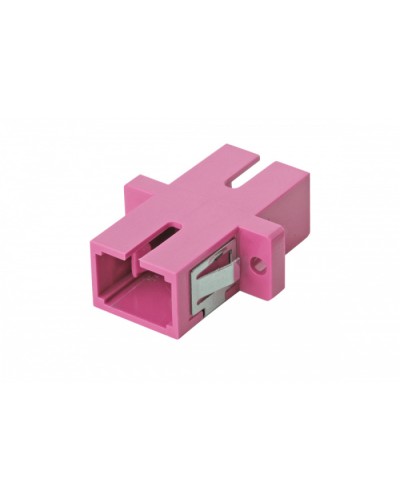 Оптический адаптер OM4, симплекс SC, с фланцами, пурпурный Eurolan (36A-40-SC-02MG) в Муроме Проходные адаптеры и розетки оптические Pintop.ru