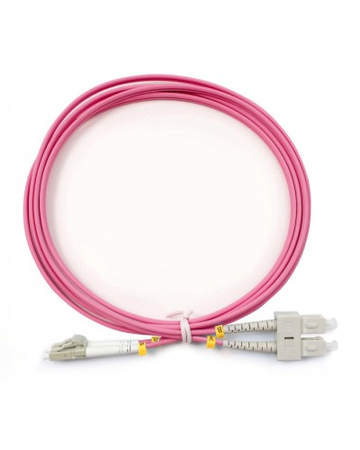 Шнур оптический duplex LC-SC 50/125 mm OM4 2м LSZH Cabeus FOP-50-OM4-LC-SC-2m в Муроме Патч-корды оптические Pintop.ru