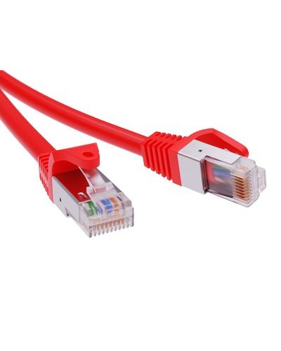 Патч-корд экранированный CAT5E F/UTP 4х2, LSZH, красный, 0.5м DKC RN5EFU4505RD в Муроме Патчкорды (медные) Pintop.ru