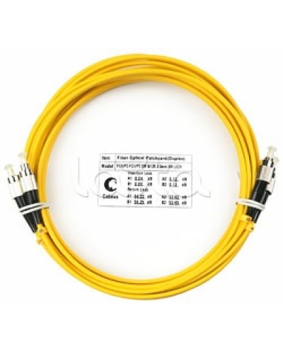 Шнур оптический SM 9/125 duplex LC/LC (10 м) Cabeus FOP(D)-9-LC-LC-10M в Муроме Патч-корды оптические Pintop.ru