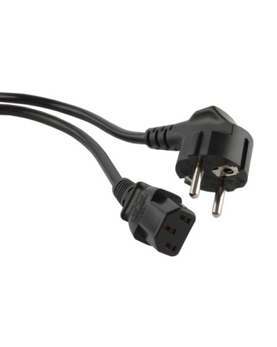 Кабель питания компьютера (Shucko - C13), 10A, угловая вилка, 1м Hyperline PWC-IEC13-SHM-1.8-BK в Муроме Патч-корды и пигтейлы Pintop.ru