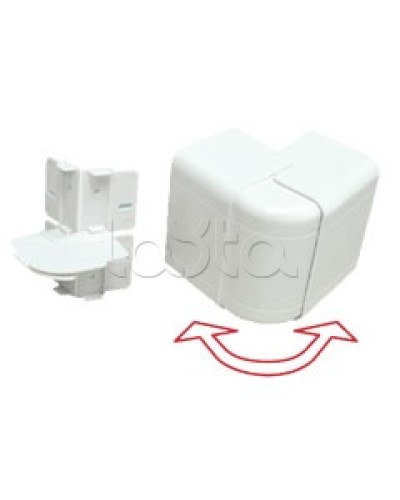 Угол внешний изменяемый 100х55 с задней стенкой и разделителем для кабель-канала серии ARC-LAN, огнестойкость E15-E110 Экопласт 576211-E110 в Муроме Аксессуары для кабель-канала Pintop.ru