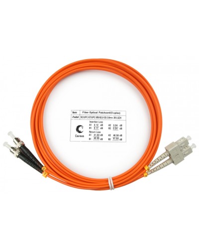 Шнур оптический duplex SC-ST 62,5/125 mm 3м LSZH Cabeus FOP-62-SC-ST-3m в Муроме Патч-корды оптические Pintop.ru