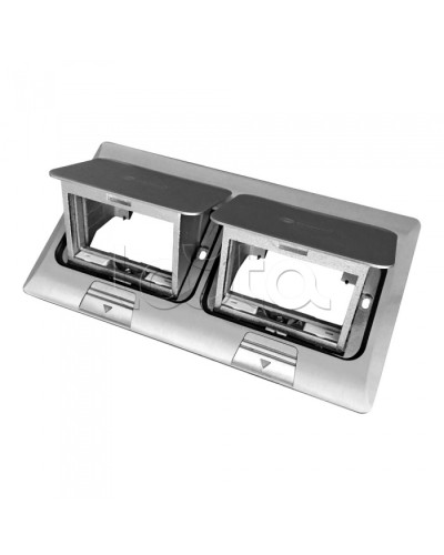 Люк в пол на 2x2 поста (45х45мм) в комплекте с коробкой и суппортом, сталь Экопласт (70027) в Муроме Системы лючков и колонн Pintop.ru