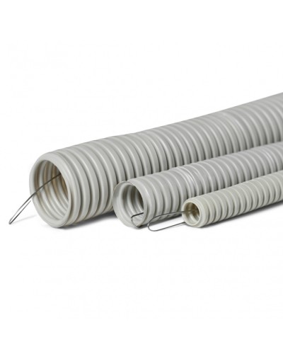 Труба гофр. тяжелая самозатух. ТГТ СЗПВХ 20 мм с зондом (100 м) ПожТехКабель в Муроме Труба гофрированная Pintop.ru