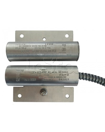 Извещатель охранный точечный магнитоконтактный взрывозащищённый Магнито-контакт Ех ИО102 Al исп.300 вывод с магнитом М-100 1Ex d IIC T6 Gb (кабель 3х0,75) в Муроме Извещатели охранные (Ex) Pintop.ru