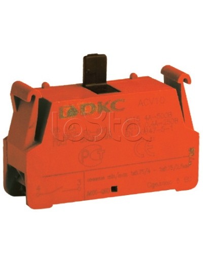 Блок контактный с клеммным безвинтовым зажимом, нормально-замкнутый DKC ACV01 (5 шт/уп) в Муроме Клеммные колодки Pintop.ru