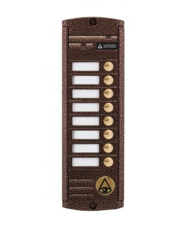 Видеопанель вызывная накладная цветная на 8 абонентов Activision AVP-458 (PAL, медь) в Муроме Вызывные видеопанели малоабонентные Pintop.ru