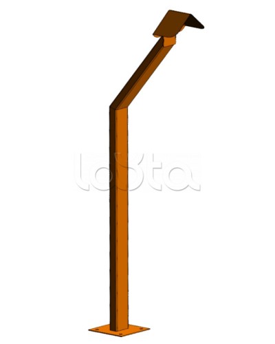 Стойка кнопки выхода Аякс наклонная исп.00 (на асфальт), оранжевая Магнито-контакт в Муроме Дополнительное оборудование для ОПС Pintop.ru