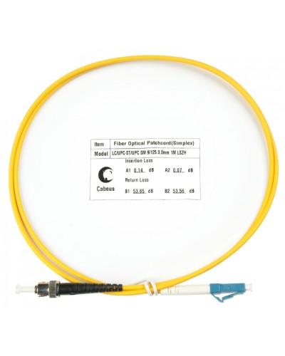 Шнур оптический simplex LC-ST 9/125 sm 1,5м LSZH Cabeus FOP(s)-9-LC-ST-1,5m в Муроме Патч-корды оптические Pintop.ru