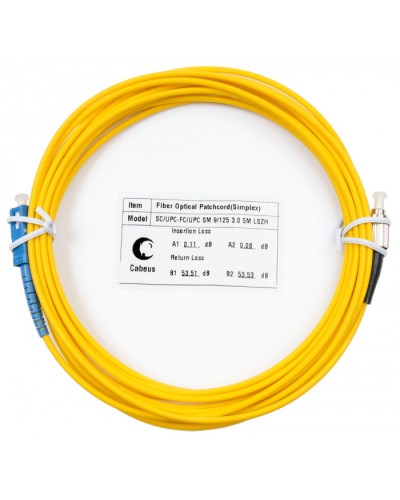 Шнур оптический simplex SC-FC 9/125 SM 5 м LSZH в Муроме Патч-корды оптические Pintop.ru