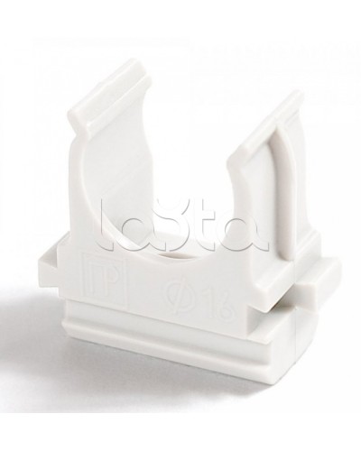 Крепёж-клипса для труб Полистирол белая д25 (100шт/1000шт уп/кор) Промрукав (PR.02725б) в Муроме Держатели, клипсы, скобы Pintop.ru