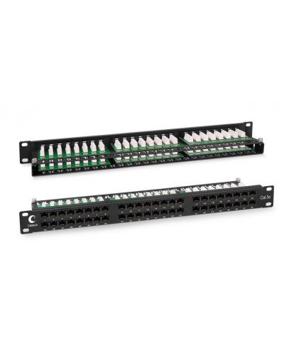 Патч-панель 19, 1U, 48 портов RJ-45 Cabeus PLHD-48-CAT.5E-DUAL IDC-1U в Муроме Патч панель Pintop.ru