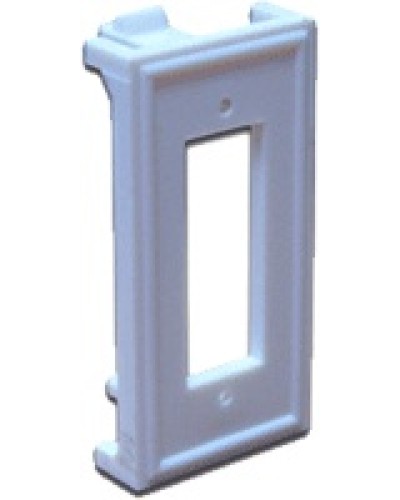 Вставка 22.5х45 для ВО адаптера SC дуплексный, белая LANMASTER LAN-SIP-2SC-WH в Муроме Аксессуары для кабель-канала Pintop.ru