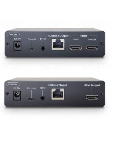 Удлинитель DisplayPort 4K(60Гц), USB, аудио, RS232 по кабелю витой пары(CAT6a) до 100м (HDBaseT) SC&T DP02U-4K6G в Муроме Видеоусилители, Модуляторы, Делители Pintop.ru