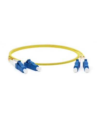 Патч-корд волоконно-оптический Hyperline FC-D2-9-LC/UR-ST/UR-H-10M-LSZH-YL в Муроме Патч-корды оптические Pintop.ru